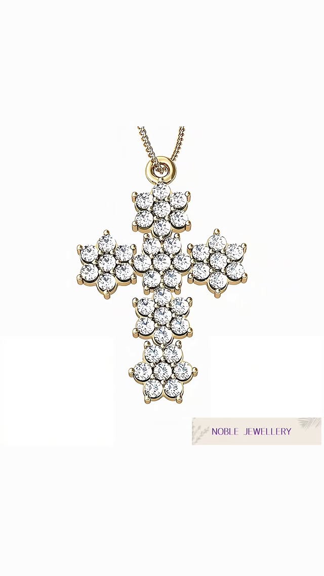 Cruciuliță aur galben 14K – model tradițional
