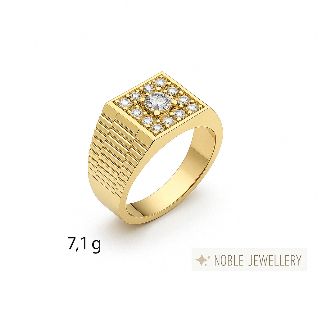 Inel stil masculin – aur galben 14K