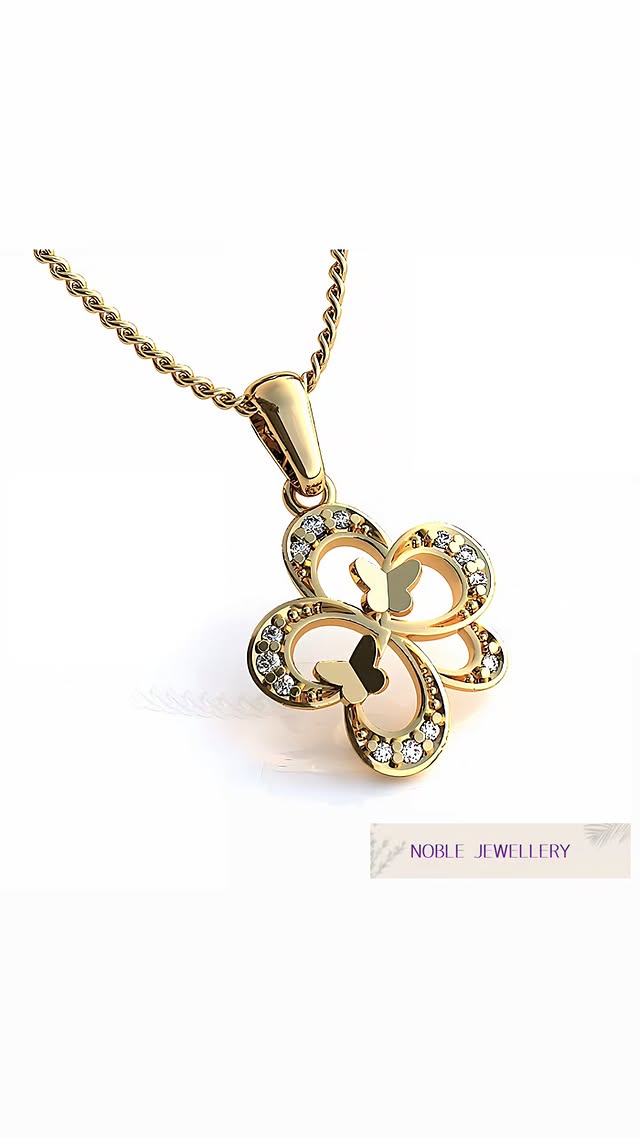 Pandantiv aur 14K cu model floral